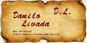 Danilo Livada vizit kartica